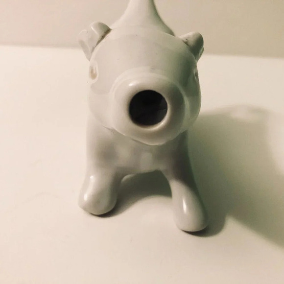 Vintage Porcelain White Cow Creamer 5.5 Inch  Long Farm Animal - Picture 13 of 15
